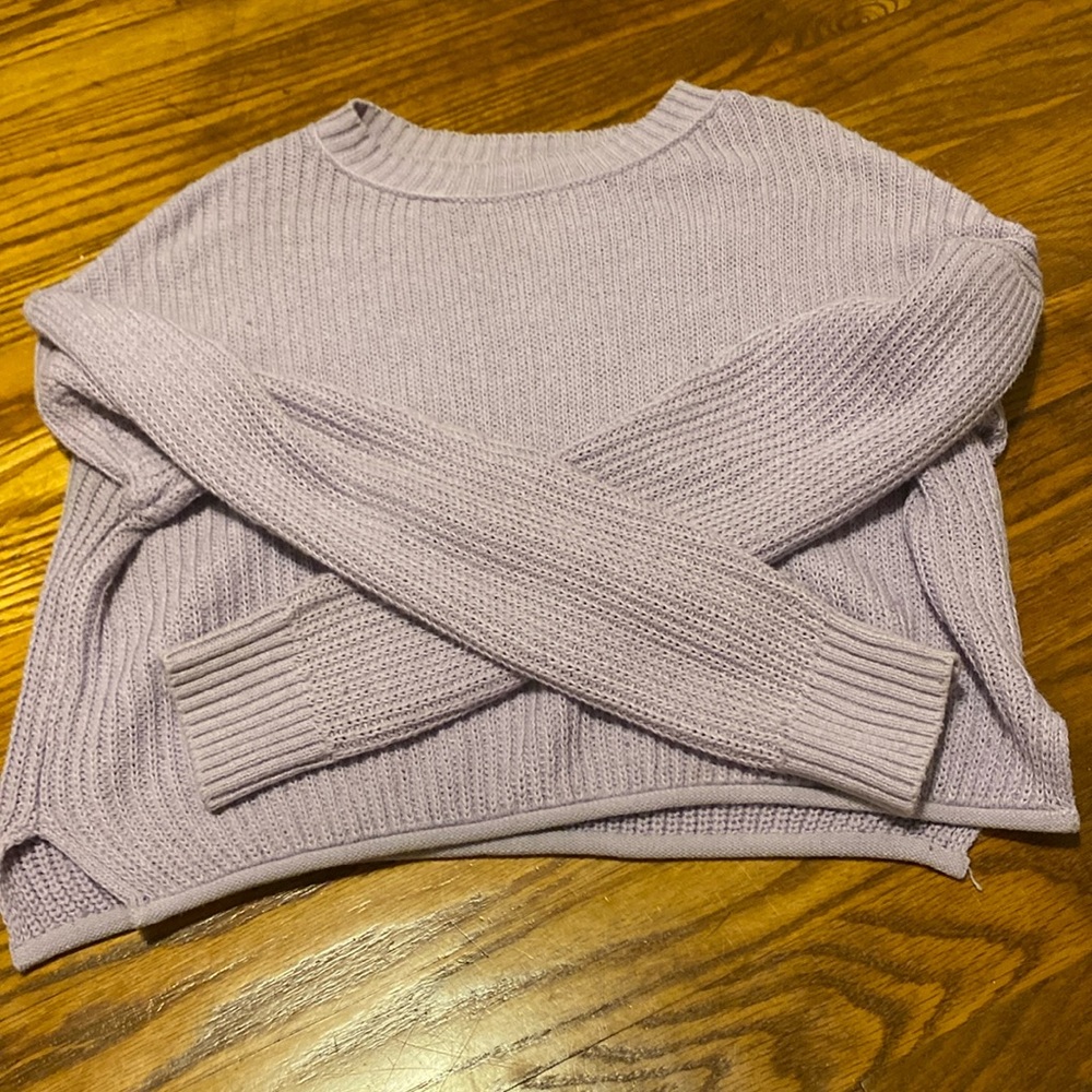 purple sweater